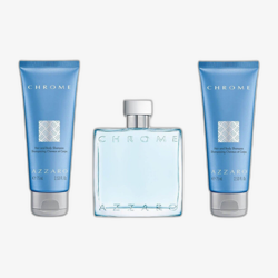 Azzaro Chrome EDT 100 ml + EDT MINI 10 ml + Hair & Body Shampoo 75 ml