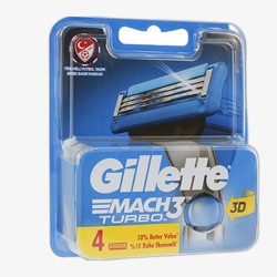 Gillette Mach3 Turbo náhradní břit 4 ks