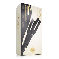 Hot Tools Pro Artist Black Gold Collection Dual Plate Salon Straightener + Exclusive Silk Hair Wrap
