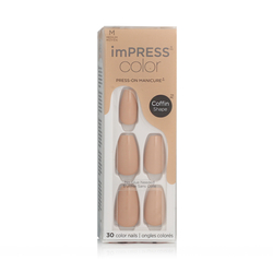 KISS imPRESS color Press-On Manicure M (506 Latte) 30 pcs