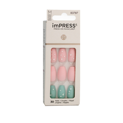 KISS imPRESS color Press-On Manicure M (Dew Drop) 30 pcs