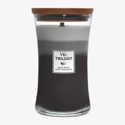 WoodWick Trilogy Large Hourglass Candles Scented candle Warm Woods
