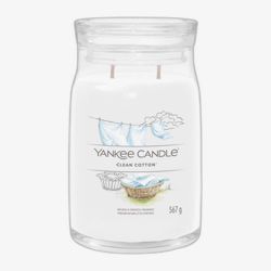 Yankee Candle Signature Tumbler Scented Candle Clean Cotton 567 g
