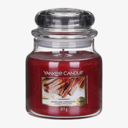 Yankee Candle Classic Medium Jar Candles Scented Candle Sparkling Cinnamon 411 g