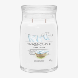 Yankee Candle Signature Tumbler Scented Candle Clean Cotton 567 g