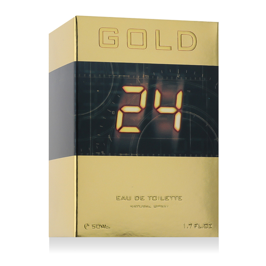 24 Gold EDT tualetinio vandens flakonas – uniseksinių kvepalų produkto nuotrauka