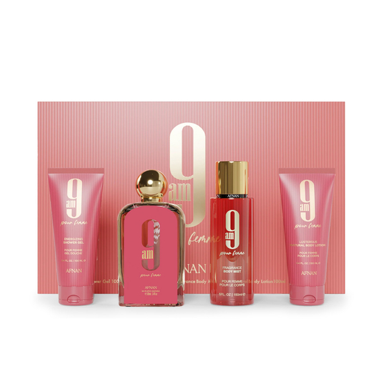 Afnan 9am pour Femme EDP 100 ml + Bodyspray 150 ml + BL 100 ml + SG 100 ml