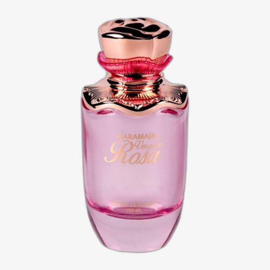 Bottle of Al Haramain Vergine Rosa EP, a unisex floral perfume