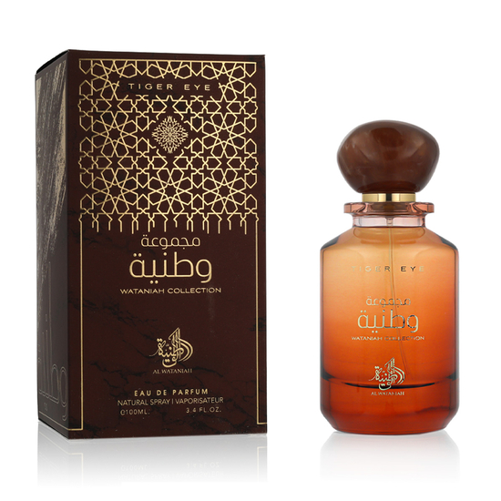 Bottle of Al Wataniah Tiger Eye Eau De Parfum, a unisex perfume