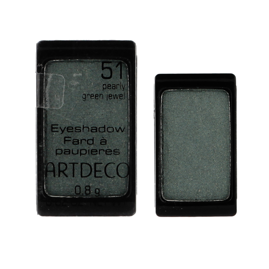 Тени Artdeco Eyeshadow Pearl 51 Pearly Green Jewel, зелёный перламутровый оттенок
