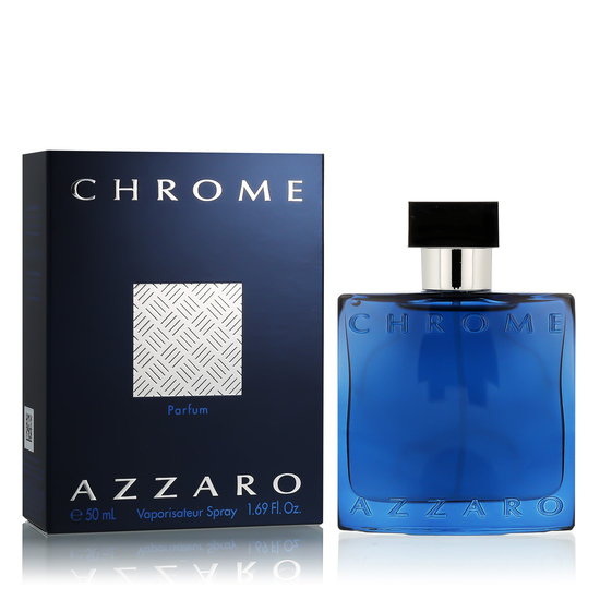 Azzaro Chrome Parfum 50 ml flakonas – unisekso parfumo pakuotė