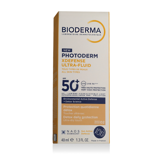 Флакон Bioderma Photoderm Xdefense Ultra-Fluid SPF 50+ — флюид для лица, оттенок 02