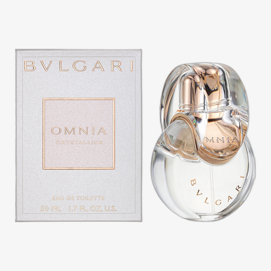 Bvlgari Omnia Crystalline kvapų rinkinys su EDT flakonais ir dušo žele