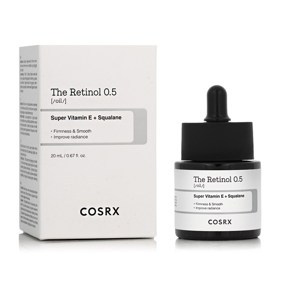 COSRX The Retinol 0.5 Oil skincare product in an oil format