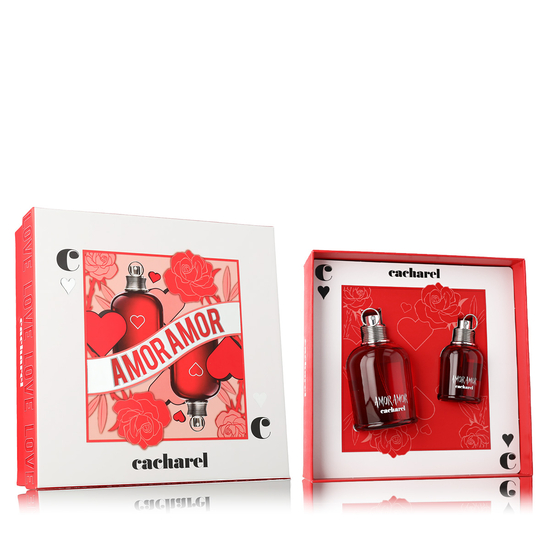 Cacharel Amor Amor EDT gift set with 100 ml and 30 ml fragrance bottles
