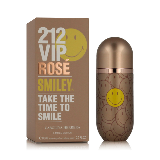 Carolina Herrera 212 VIP Rosé Smiley Eau de Parfum bottle, 80 ml