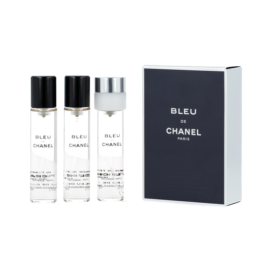 Chanel Bleu de Chanel EDT gift set with two 20 ml bottles and a 20 ml spray