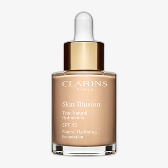 Clarins Skin Illusion drėkinamasis makiažo pagrindas SPF 15, 105N Nude atspalvis