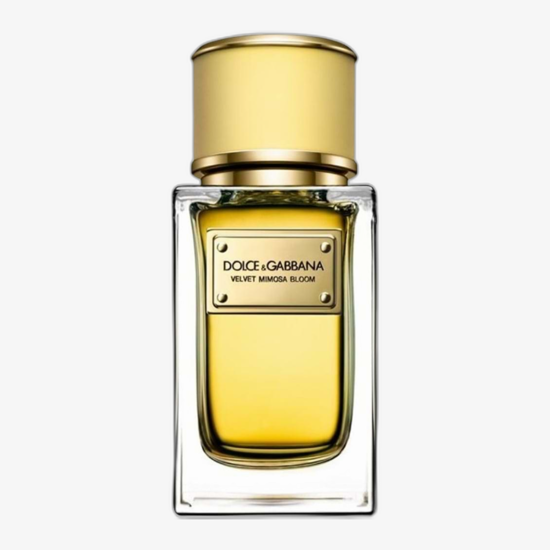 Dolce & Gabbana Velvet Mimosa Bloom EDP uniseksinių kvepalų flakonas