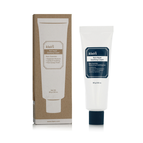 Dear, Klairs Rich Moist Soothing Cream veido kremas kasdienei odos priežiūrai
