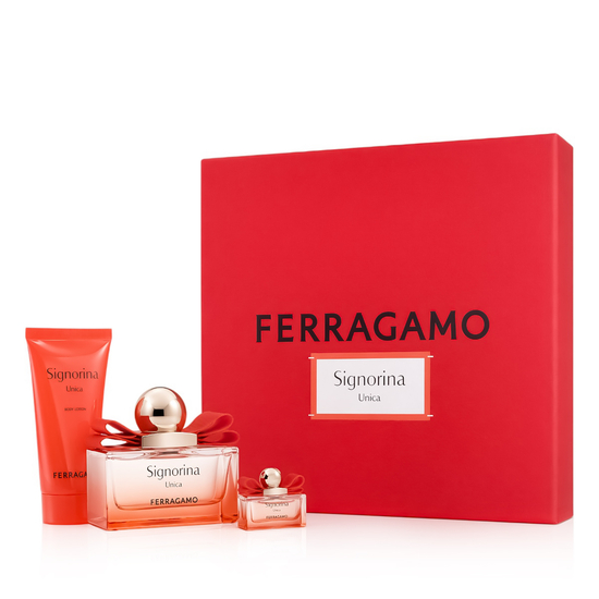 Ferragamo Signorina Unica EDP kvepalų rinkinys su mini kvapu ir kūno losjonu