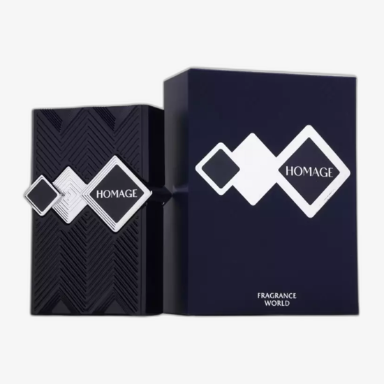 Fragrance World Homage EDP uniseksinių kvepalų flakonas