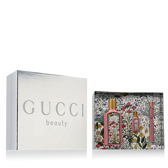 Gucci Flora Gorgeous Gardenia EDP kvepalų rinkinys su dviem miniatiūromis