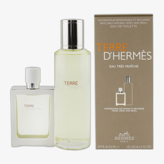 Hermès Terre d’Hermès Eau Très Fraîche EDT kvapų rinkinio flakonai