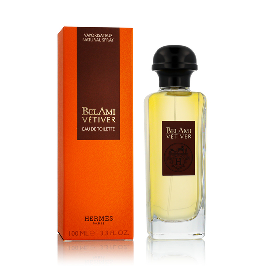 Hermès Bel Ami Vétiver Eau de Toilette bottle, a woody unisex fragrance
