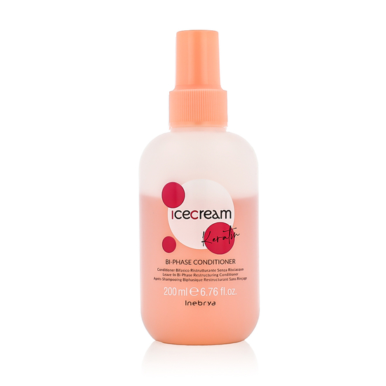 Inebrya Ice Cream Keratin Bi-Phase Conditioner shown as a hair-care product