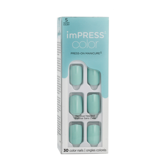 Набор накладных ногтей KISS imPRESS, мятный оттенок Mint to Be, 30 штук