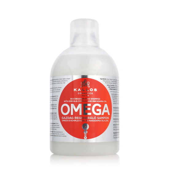 Kallos Omega Hair Shampoo with Omega-6 complex and macadamia oil