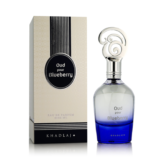 Khadlaj Oud Pour Blueberry Eau De Parfum bottle, a unisex fragrance