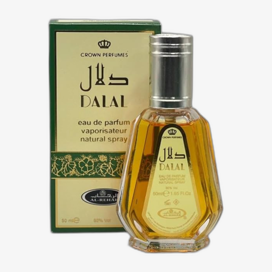 Lattafa Dalal EDP unisex perfume bottle with a floral-woody scent profile