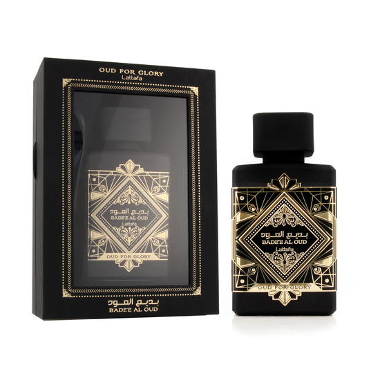 Lattafa Oud For Glory Bade'e Al Oud EDP uniseks kvepalų flakonas