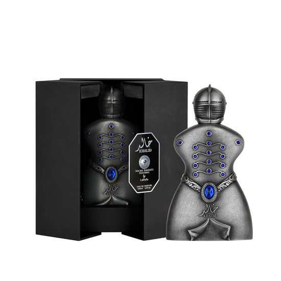 Lattafa Niche Emarati Khalid 80 ml unisex Eau de Parfum bottle