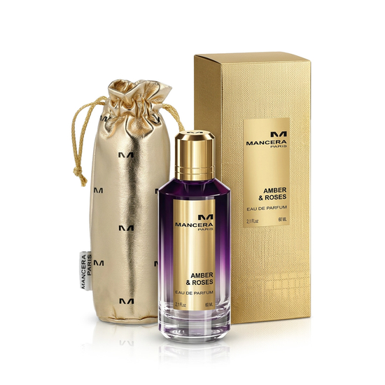 Mancera Paris Amber & Roses EDP bottle, a unisex floral amber perfume