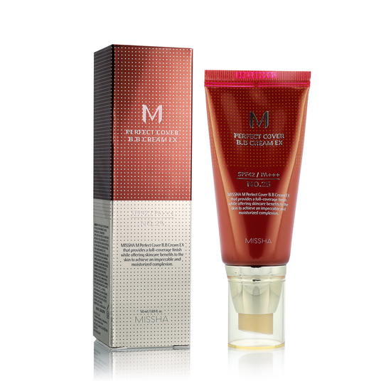 Тюбик BB-крема MISSHA M Perfect Cover EX SPF 42, оттенок Warm Beige