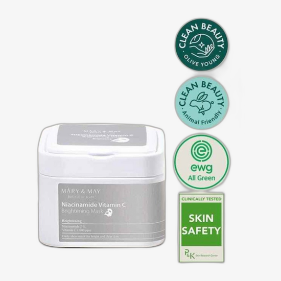 Mary&May Niacinamide Vitamin C Brightening Mask 30 pcs