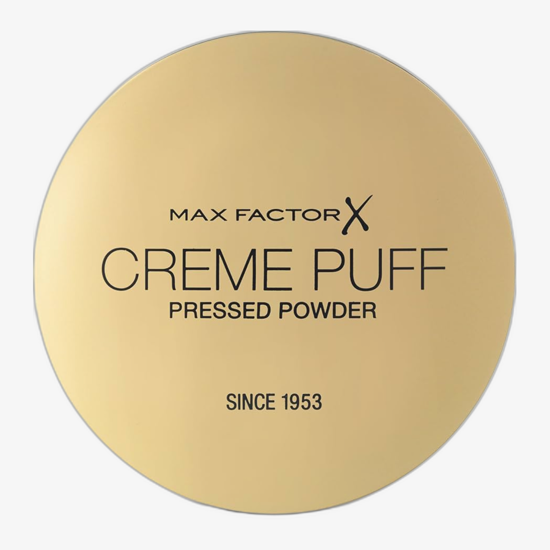 Max Factor Creme Puff Pressed Powder, shade 41 Medium Beige, shown as face powder