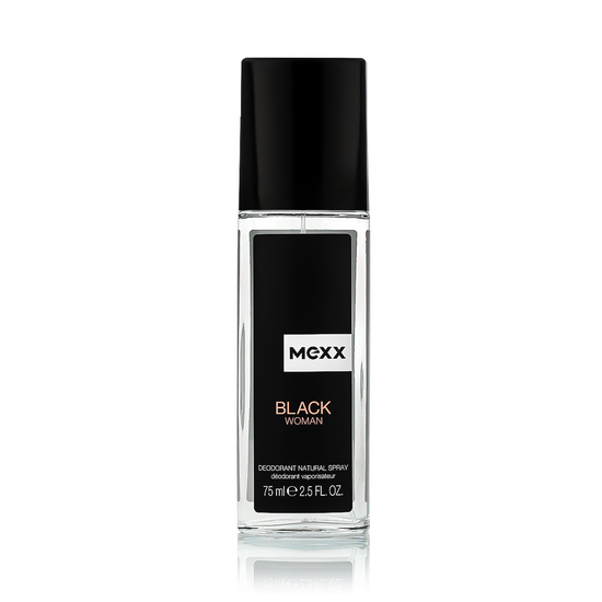 Mexx Black Woman — женский дезодорант 75 мл в стеклянном флаконе