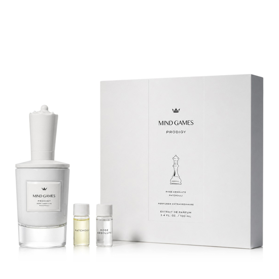 Mind Games Prodigy EP 100 ml + Rose Absolute 3 ml + Patchouli 3 ml + blotter