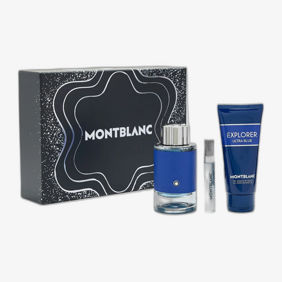 Набор Montblanc Explorer Ultra Blue EDP с миниатюрой и гелем для душа