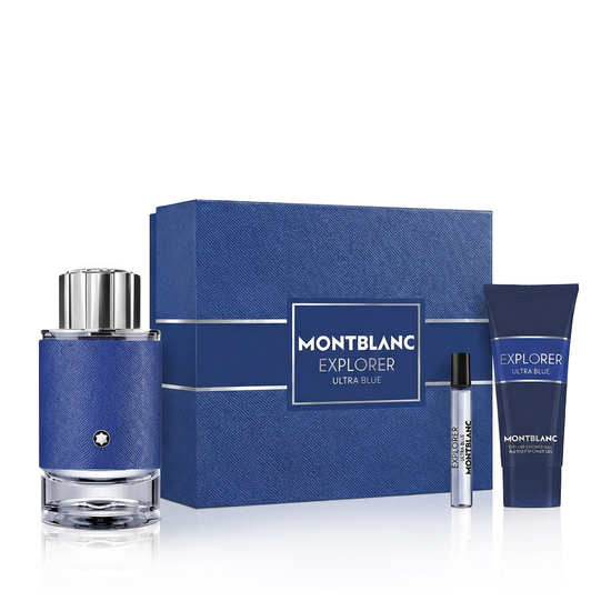 Набор Montblanc Explorer Ultra Blue EDP с миниатюрой и гелем для душа