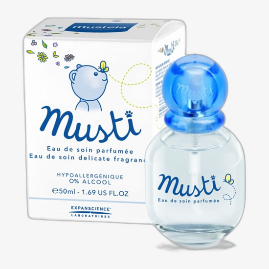Mustela Musti Eau de Soin alcohol-free fragrance bottle for children