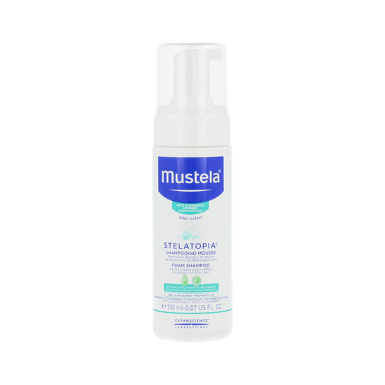 Mustela Bébé Stelatopia Foam Shampoo for atopic-prone skin