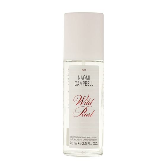 Naomi Campbell Wild Pearl deodorant shown in a glass bottle
