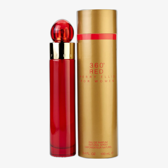 На фото флакон унисекс-парфюма Perry Ellis 360° Red EDP