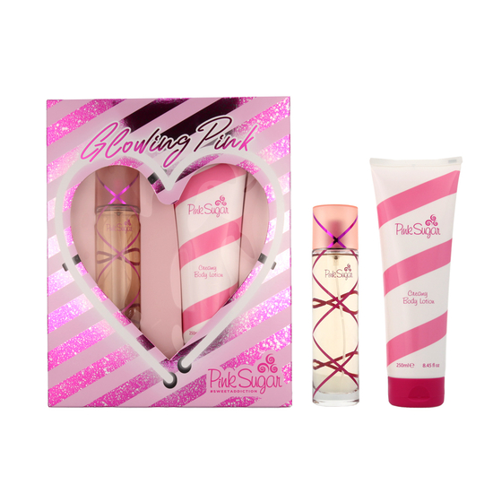 Pink Sugar EDT gift set with 100 ml Eau de Toilette and 250 ml body lotion