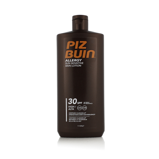 Флакон Piz Buin Allergy Sun — солнцезащитный лосьон SPF 30 для чувствительной кожи